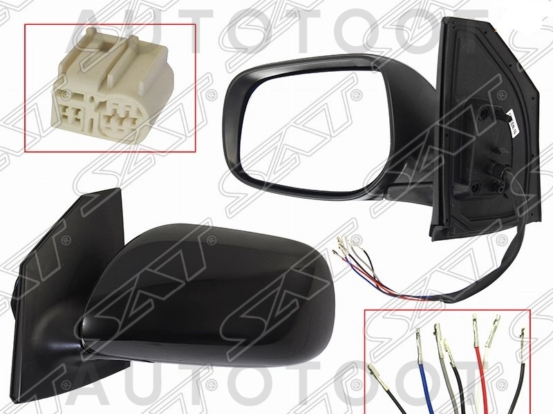 Зеркало левое (складное, обогрев, 7 контактов) -  для TOYOTA COROLLA FIELDER, TOYOTA COROLLA AXIO