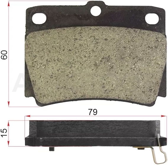 Колодки тормозные (Сзади) Mitsubishi Pajero 91-00 / Pajero Sport 96-21 / Challenger 96-01 / Montero Sport 96-00