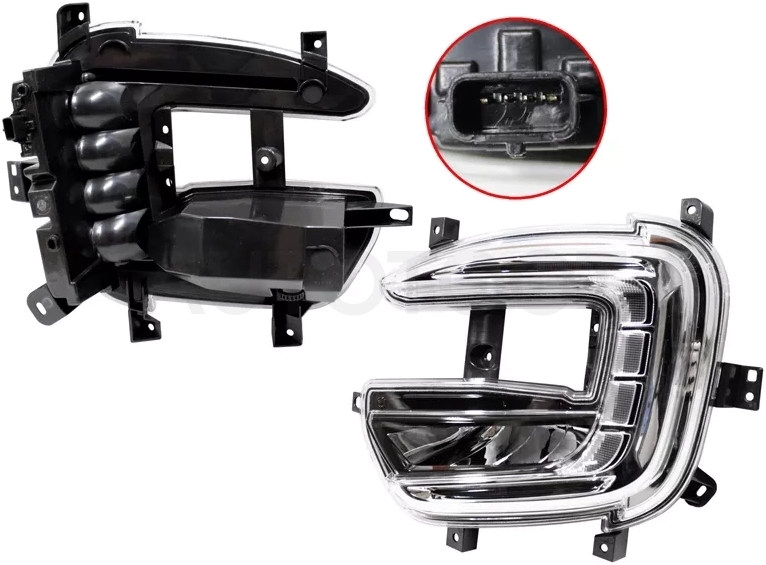 Фара противотуманная (Слева/ LED/ ДХО) Renault Kaptur 16-22 - Артикул ST55120U2L - Производитель Sat - Фото, Отзывы, Цены
