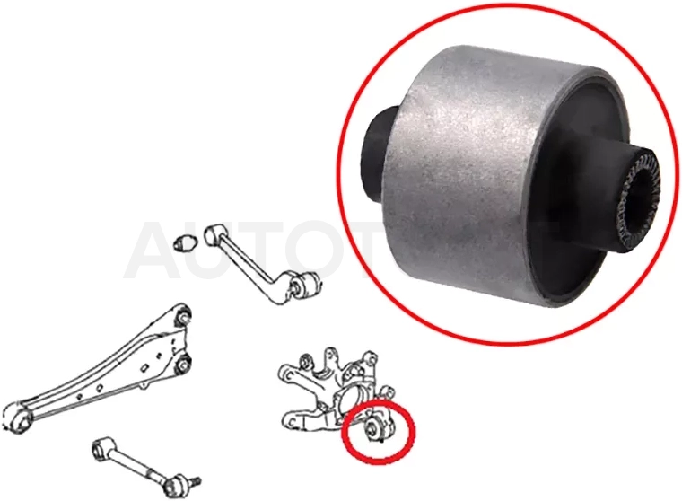 Сайлентблок цапфы Toyota Avensis (T270) 08-18 / Corolla 06-13