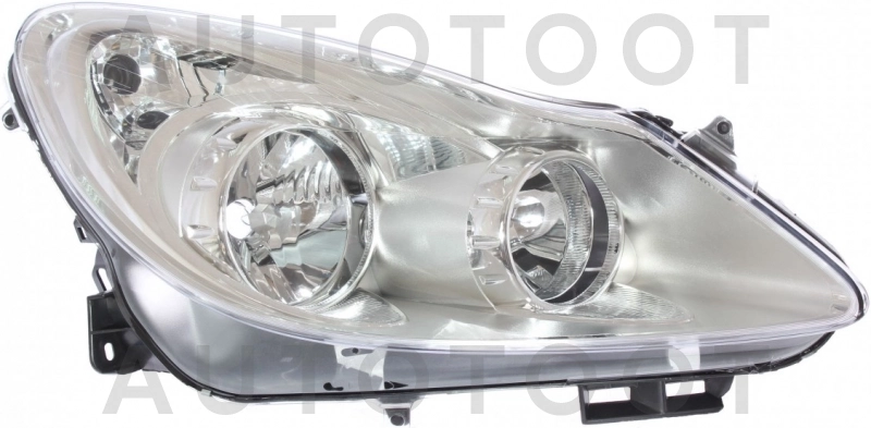 Фара правая (под корректор, внутри хром) -4421152RLDEM1 Depo для OPEL CORSA