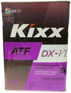 Масло для автоматических коробок передач ATF KIXX ATF DX-VI 4л