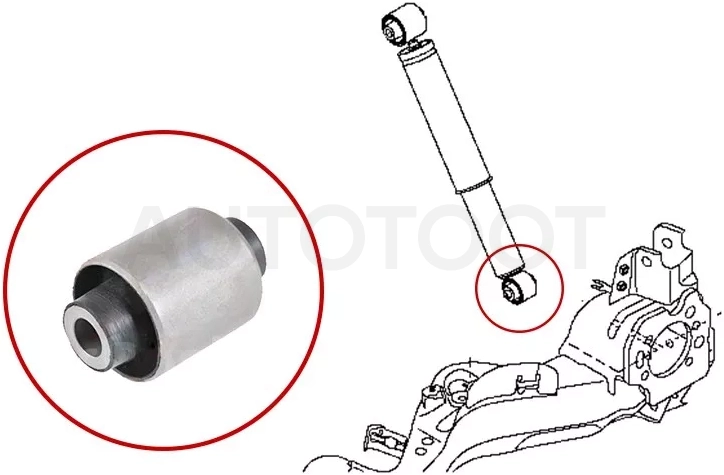 Сайлентблок Infiniti FX35 02-08 / Nissan Murano 02-16 / Qashqai 06-13 / Infiniti FX45 02-09 / Nissan Dualis 07-14 / Qashqai+2 08-14