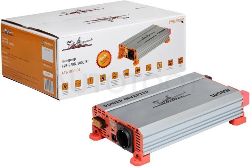 Преобразователь напряжения (инвертор) 24/220V 1000W AIRLINE