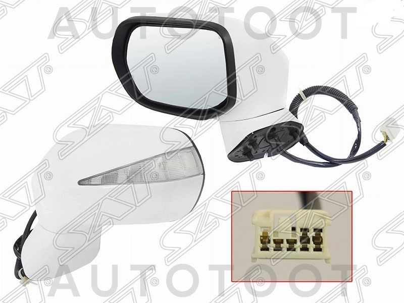 Зеркало левое (складное, регул., поворот, 7конт) -  для HONDA CIVIC