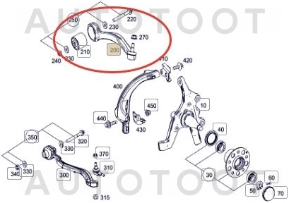 Рычаг передний верхний поперечный правый -PS5294R Patron для MERCEDES E-CLASS