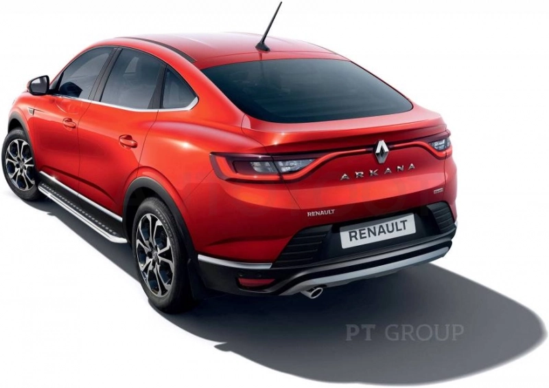 RENAULT Arkana 2019- Защита порогов с алюм. площадкой Ø51мм (НПС) - Артикул RAR220302 - Производитель PT Group - Фото, Отзывы, Цены