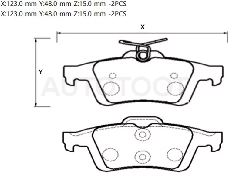 Колодки тормозные (Сзади) Citroen C5 08-17 / Ford Focus 04
