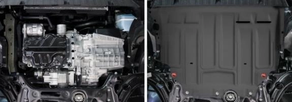 Защита двигателя металлическая -111051271 Автоброня для SKODA KAROQ, SKODA KODIAQ, VOLKSWAGEN TIGUAN, SKODA OCTAVIA