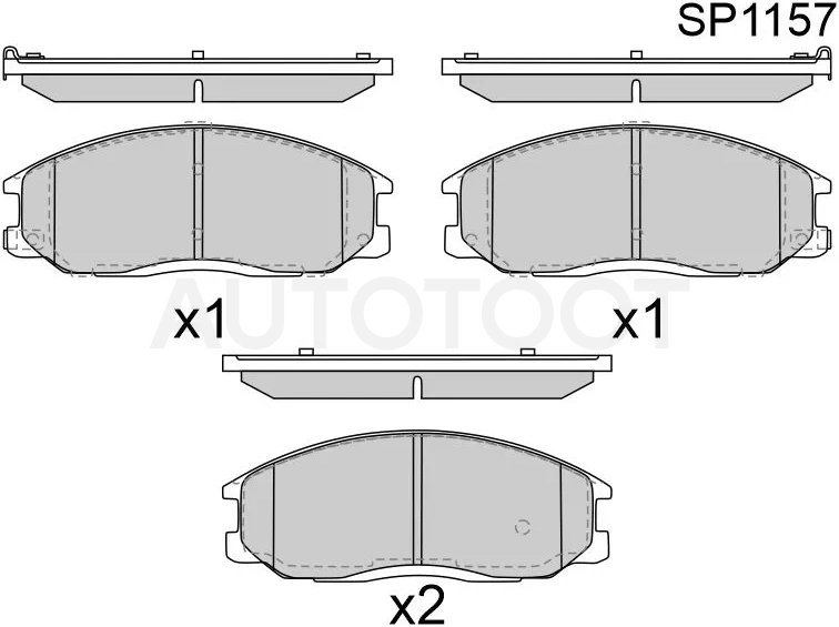 Колодки тормозные (Спереди) Hyundai Santa Fe 00-21 / Grandeur 98-05 / Santa Fe Classic 07-13 / XG 98-05 / SsangYong Actyon 05- / Actyon Sports 06-16 / Kyron 05-16 / Rexton 12-17