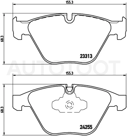 Колодки тормозные (Спереди) BMW 3-Series 05-14 / 5-Series 03-10 / X1 09-15 - Артикул P06055 - Производитель Brembo - Фото, Отзывы, Цены