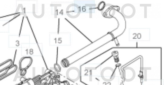Кольцо уплотнительное трубки маслоохладителя 55556547 -55556547 General Motors для CHEVROLET CRUZE