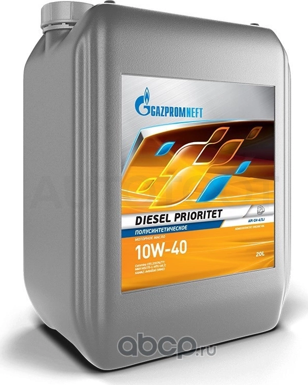 10W-40 Масло моторное Gazpromneft Diesel Prioritet полусинтетическое 20л - Артикул 2389901220 - Производитель Gazpromneft - Фото, Отзывы, Цены
