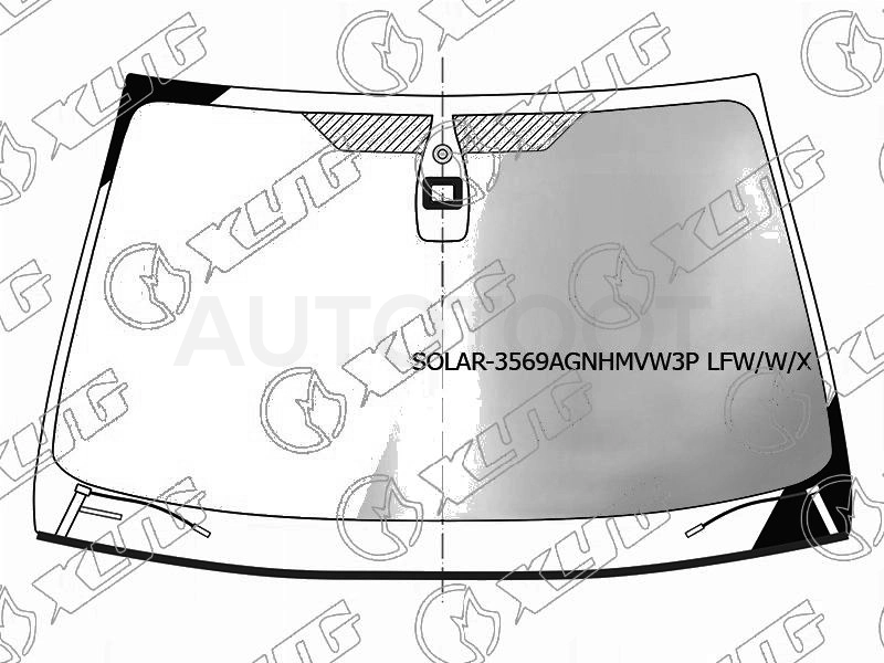 Стекло лобовое атермальное с полным обогревом +дд в клей FORD MONDEO 4 /5D 09-13 (Solar-X защита от