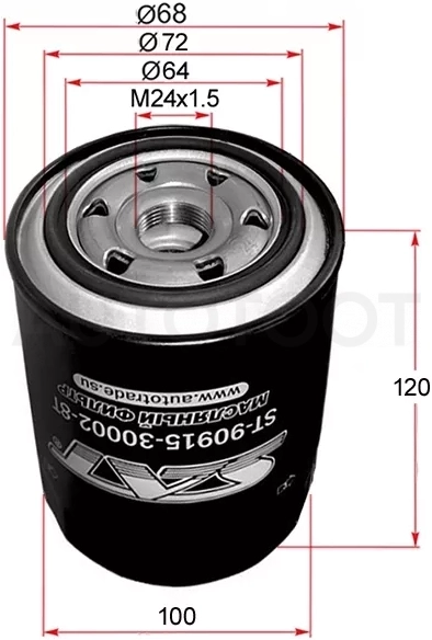 Фильтр масляный TOYOTA 1HZ,1KZTE