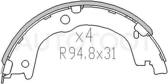 Колодки тормозные барабанные Hyundai Santa Fe 05-12 / Kia Sorento 02-13