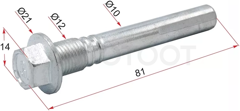 Направляющая суппорта RR MITSUBISHI LANCER X/ASX/CIT C-CROSSER/PEUGEOT 4007