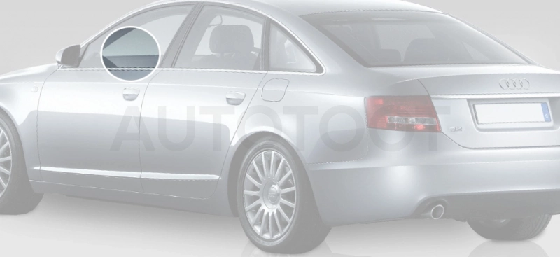 Стекло переднее левое опускное -  для AUDI A6