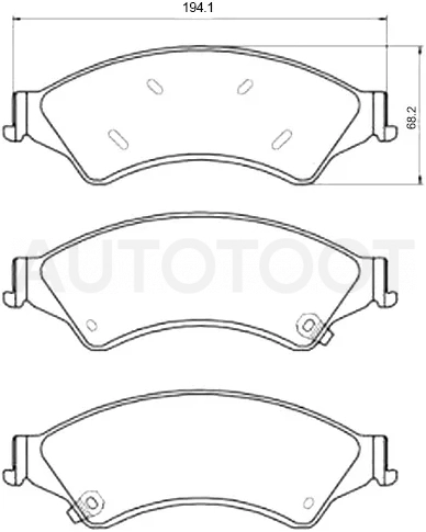 Колодки тормозные (Спереди) Ford Ranger USA 06-11 / Mazda BT-50 06-15