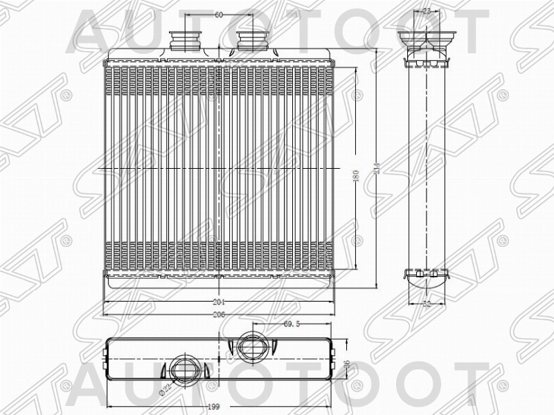 Радиатор отопителя салона -  для MERCEDES E-CLASS, MERCEDES C-CLASS