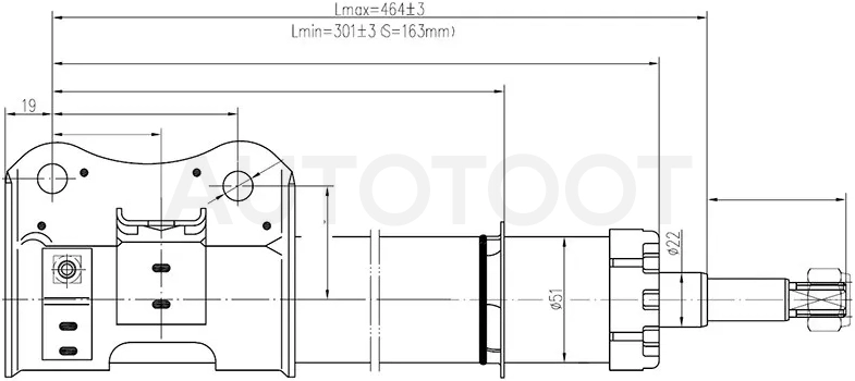 Стойка передняя Suzuki Escudo 88-97 / Vitara 88-99 - Артикул ST4160179E20 - Производитель Sat - Фото, Отзывы, Цены