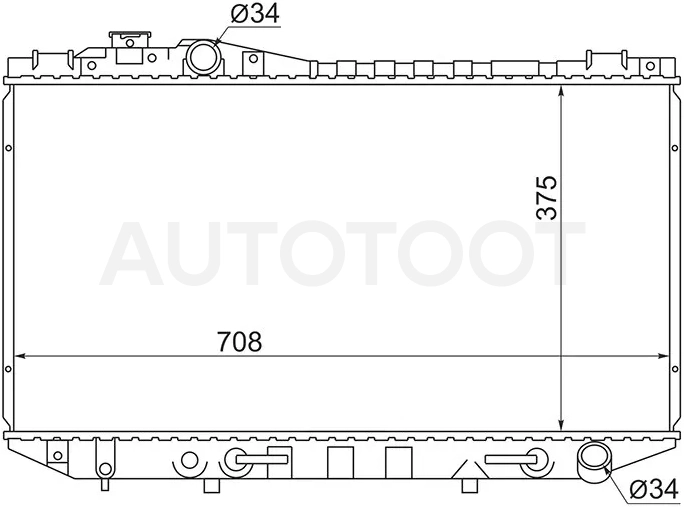 Радиатор Toyota Mark II (X80) 88-96 / Chaser 88-92