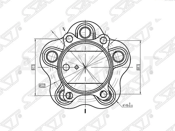 Ступица задняя  2WD -JEH0121 Just Drive для NISSAN X-TRAIL, NISSAN QASHQAI