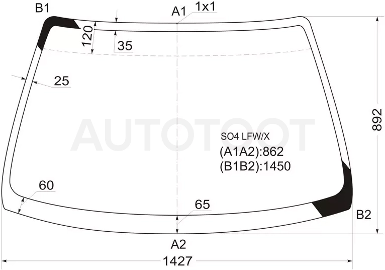 Стекло лобовое Honda Civic 95-00 / Civic Ferio 95-00 - Артикул SO4LFWX - Производитель Xyg - Фото, Отзывы, Цены