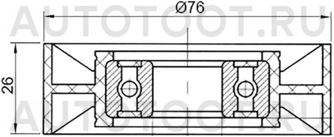Ролик приводного ремня натяжителя HYUNDAI TERRACAN 01-07/KIA BONGO III 06 - Артикул ST252814X100 - Производитель Sat - Фото, Отзывы, Цены
