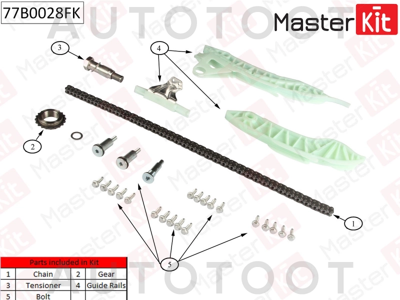 Комплект цепи ГРМ 1, 4 / 1.6 N13B16 -081841 Peugeot-Citroen для BMW 1SERIES