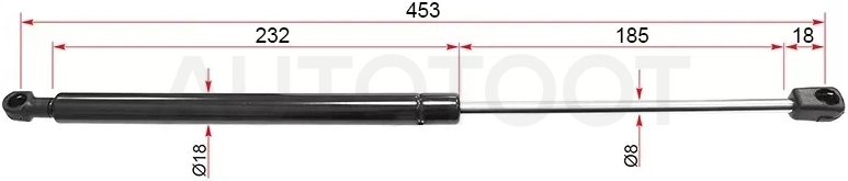 Амортизатор крышки багажника (универсал) -ST3C9827550A Sat для VOLKSWAGEN PASSAT