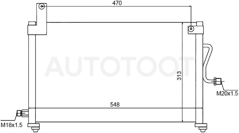 Радиатор кондиционера Daewoo Matiz 97-15 - Артикул STDW103940 - Производитель Sat - Фото, Отзывы, Цены