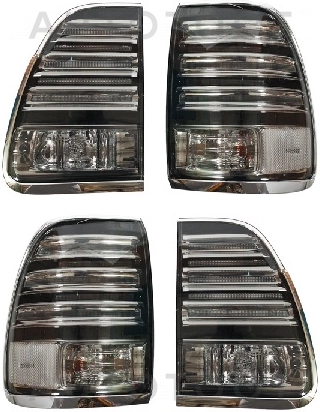 Фонарь задний левый+правый (комплект, тюнинг, хром, диодный) -  для LEXUS LX470, TOYOTA LAND CRUISER