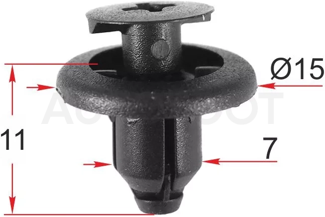 Клипса крепежная TOYOTA/LEXUS/SUBARU (Продажа по 10шт) - Артикул STM12395 - Производитель Sat - Фото, Отзывы, Цены