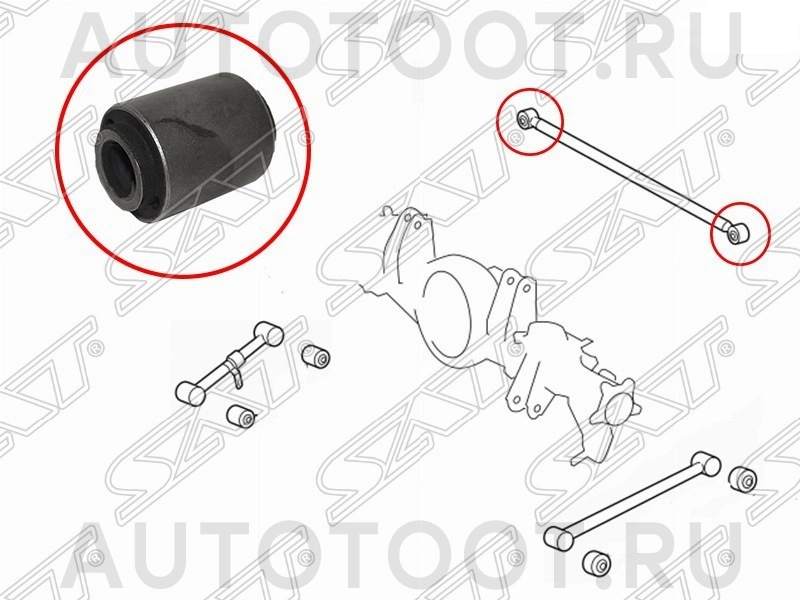 Сайлентблок заднего поперечного рычага (панары) -PSE10388 Patron для TOYOTA LAND CRUISER