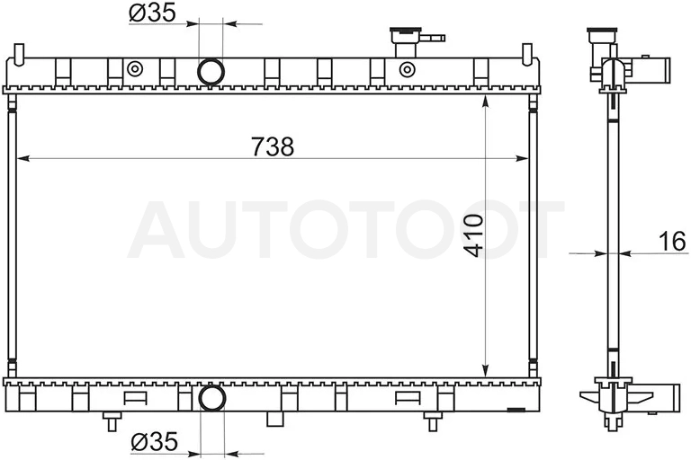 Радиатор Nissan X-Trail 13-22 / Rogue 14-17