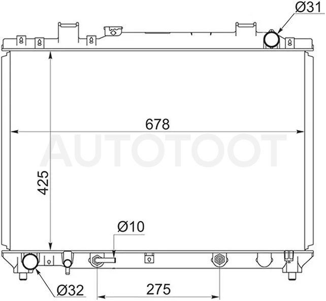 Радиатор Toyota Town Ace 96-08 - Артикул TY0050182R - Производитель Sat - Фото, Отзывы, Цены