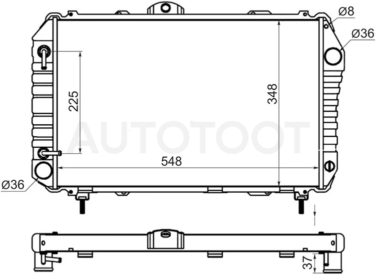 Радиатор Toyota Lite Ace 85-91 - Артикул TY0067AT - Производитель Sat - Фото, Отзывы, Цены