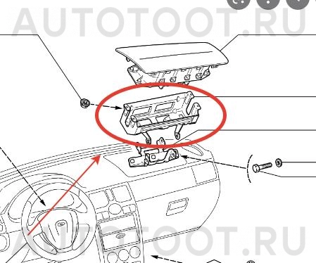 Кронштейн подушки безопасности пассажира -  для LADA (ВАЗ) PRIORA
