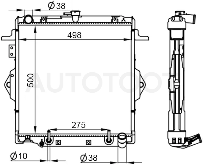 Радиатор Toyota Land Cruiser 99-04 / Land Cruiser Prado (J70) 87-96
