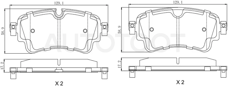 Колодки тормозные (Сзади) Audi A4 15- / A5 16- / A8 17- / Q5 16- / Volkswagen Touareg 18- / Audi RS5 17- / S4 16-19 / S5 17