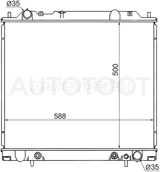 Радиатор Mitsubishi Delica 94-07 / Pajero Sport 96-08 / Challenger 96-99 / L400 94-06
