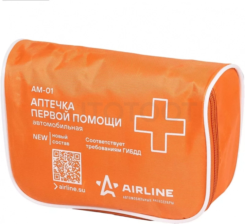Аптечка автомобильная, состав МЗ РФ 1080н, соотв.треб. ГАИ, текстильный футляр