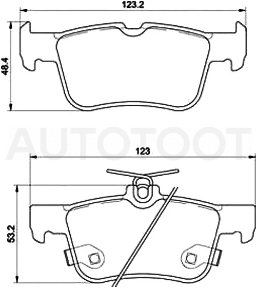 Колодки тормозные (Сзади) Ford Mondeo 14-19 / S-MAX 15