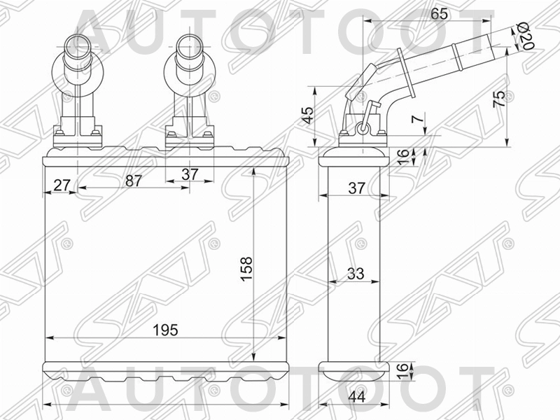 Радиатор печки -  для NISSAN SKYLINE, NISSAN MAXIMA, NISSAN CEFIRO, NISSAN LAUREL, NISSAN BLUEBIRD, NISSAN AVENIR