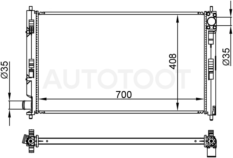 Радиатор Mitsubishi ASX 10-20