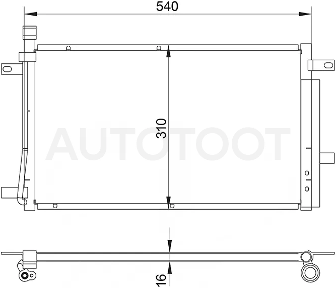 Радиатор кондиционера LADA Priora 07-18 - Артикул STLD02394A0 - Производитель Sat - Фото, Отзывы, Цены