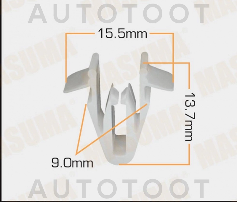 Клипса 90467-09204 -KJ1184 Masuma для TOYOTA VEROSSA, TOYOTA PROGRES, TOYOTA MARK II BLIT, TOYOTA MARK 2, TOYOTA CROWN, TOYOTA CROWN MAJESTA, TOYOTA ARISTO, TOYOTA ALTEZZA