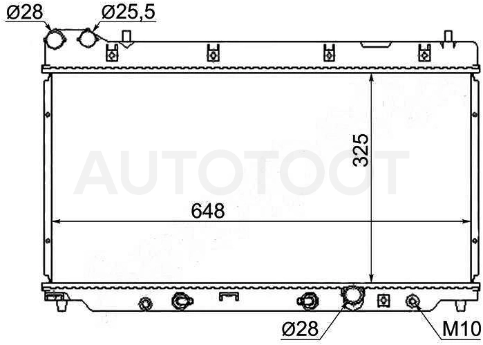 Радиатор охлаждения 1,3L, 1.5L АКПП -HD0001303 Sat для HONDA FIT, HONDA JAZZ