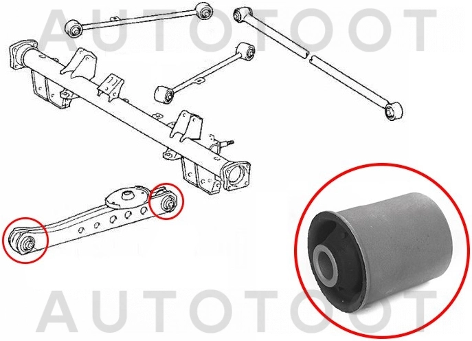 Сайлентблок заднего нижнего продольного рычага -GRM30741 G-Autoparts для TOYOTA PROBOX, TOYOTA SUCCEED
